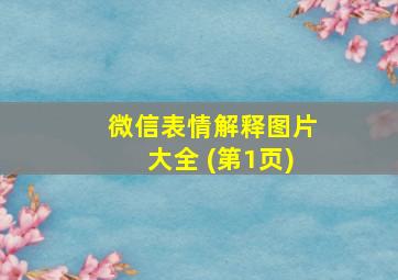 微信表情解释图片大全 (第1页)